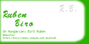 ruben biro business card